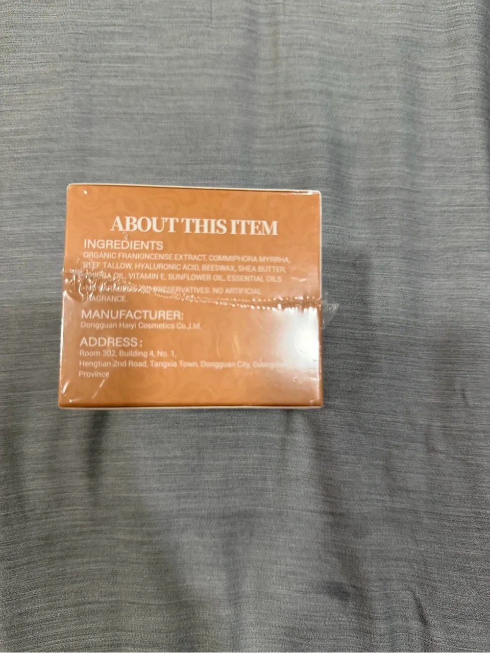 Frankincense Balm Moisturizer — Orange Cream